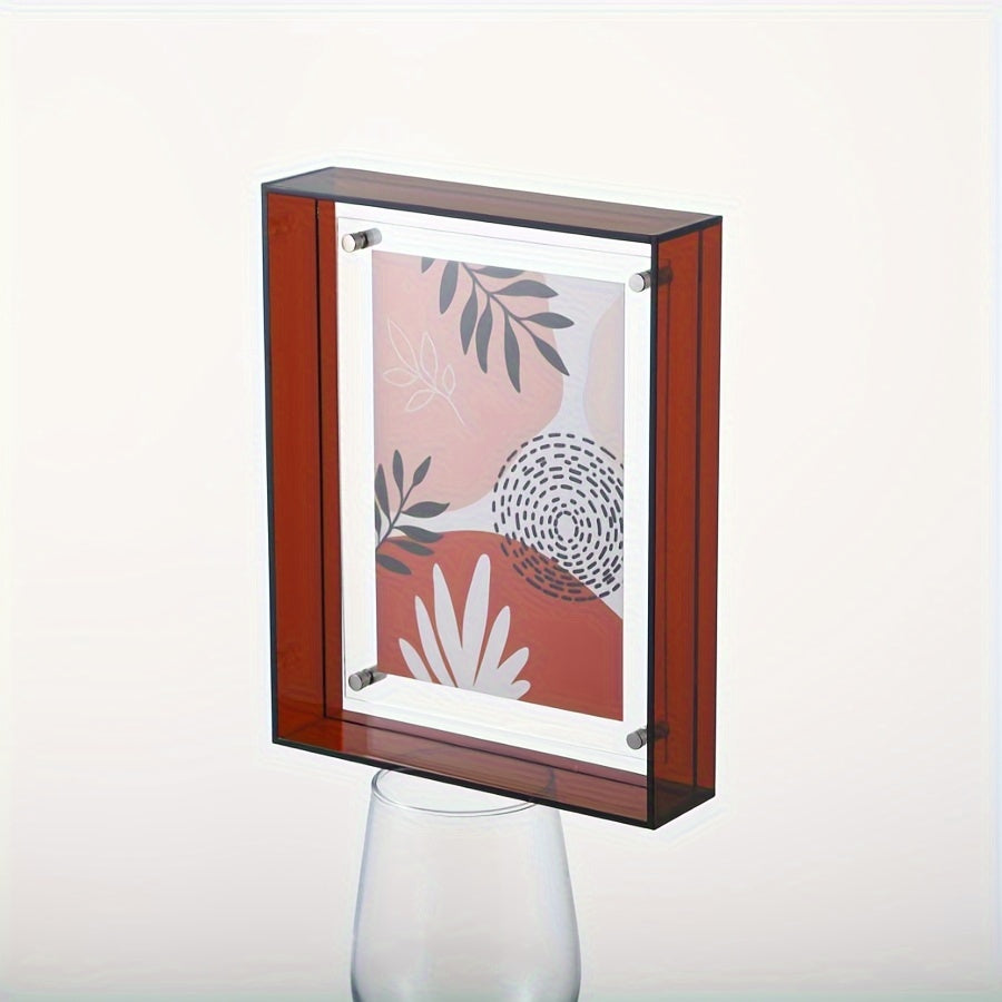 Skorter | Elegant Acrylic Picture Frame - Rectangular, Wall Mounting or Table Decoration for Wedding Pictures, Posters & Puzzles - No Power Needed, Home Decor