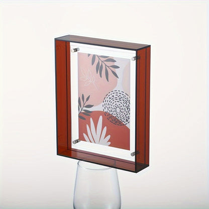 Skorter | Elegant Acrylic Picture Frame - Rectangular, Wall Mounting or Table Decoration for Wedding Pictures, Posters & Puzzles - No Power Needed, Home Decor