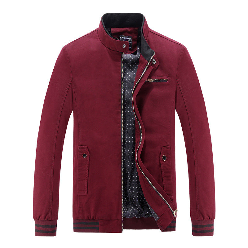 Men's stylish utility jacket with high stand-up collar and pockets Skorter