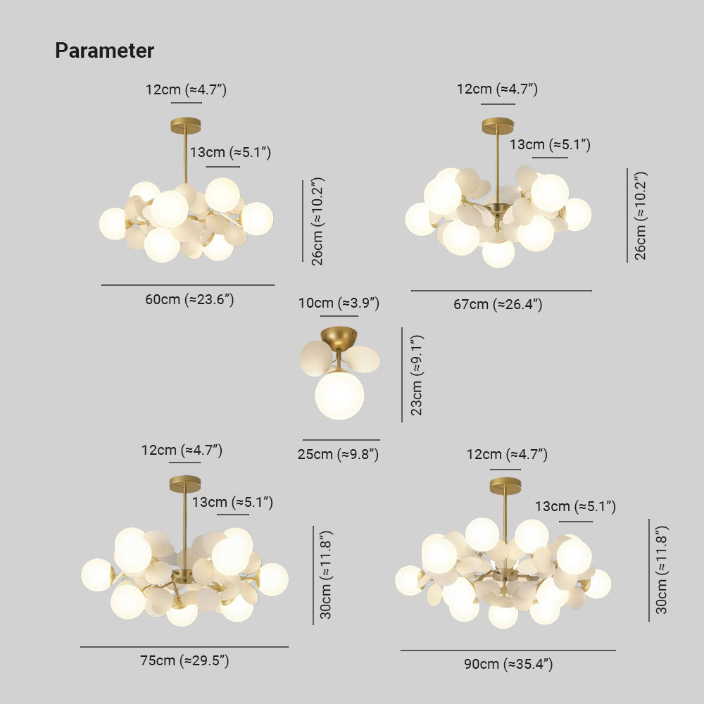 Skorter | Flower Branch Chandelier Living Room