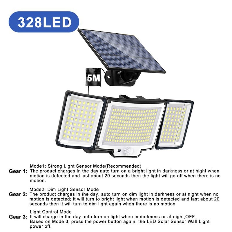 328 LED Solar Lamp Outdoor - SKØRTER