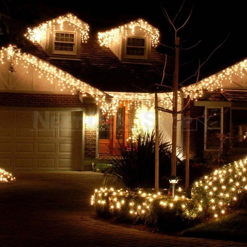 Skorter | 32.8 feet Festive Icicle Light Chain (Extendable)