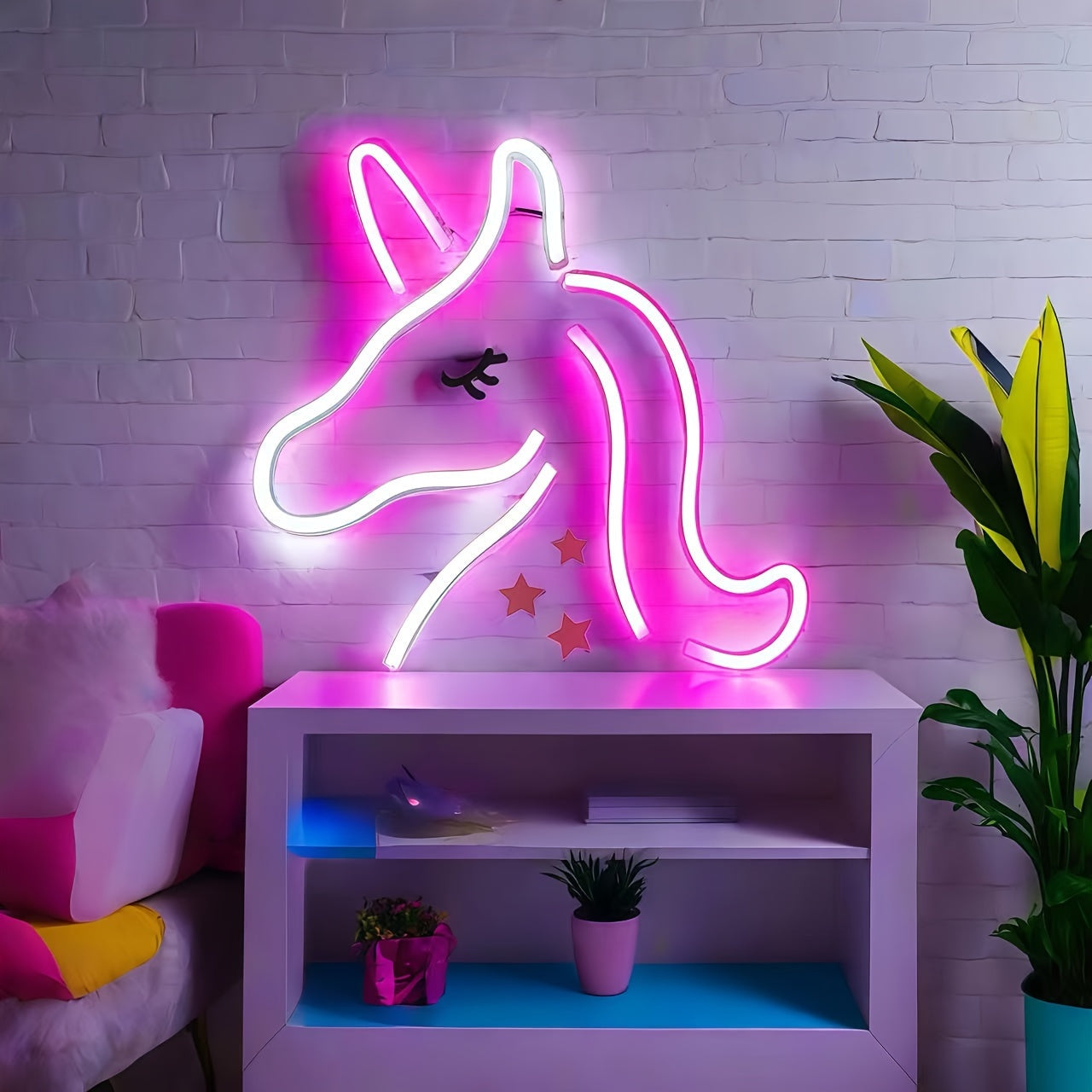 Skorter | NeonMagic - Pink Mythical Creature LED Wall Lamp