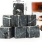 Skørter | Premium Whiskey Stones Gift Set with 12 Pcs Stones and Bag. Whiskey, Bourbon, Cognac, Scotch, Gin, Wine Drink. Marble Reusable Ice Cubes. Birthday Gift for Whiskey Lovers.… (Dark Grey)