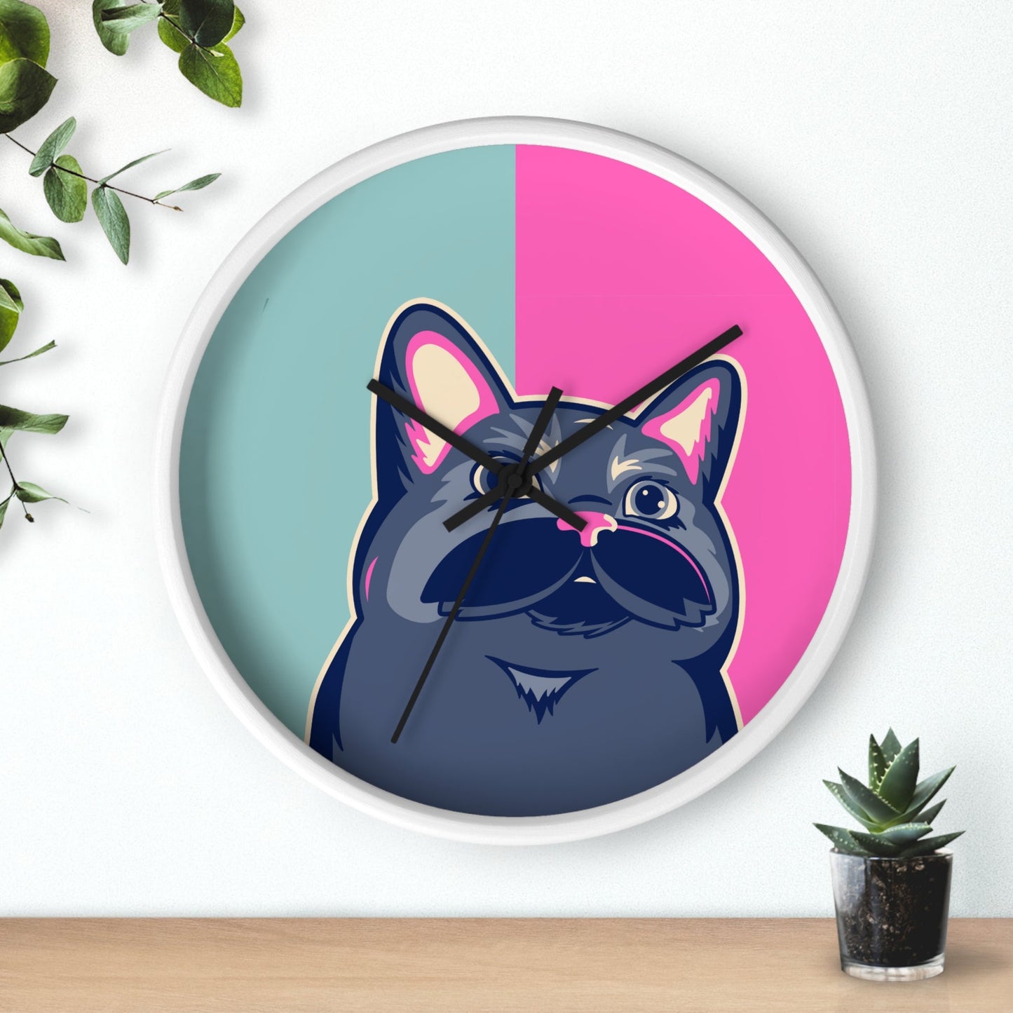 Skorter | Cat Color Block Wall clock