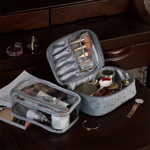 Skorter | Large capacity velvet cosmetic bag + wash bag