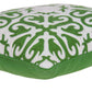 Skørter | Traditional green and white accent pillow 20"x20"