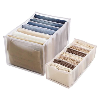 skorter | 7 Grid Wardrobe Clothing Mesh Divider Set Organizer