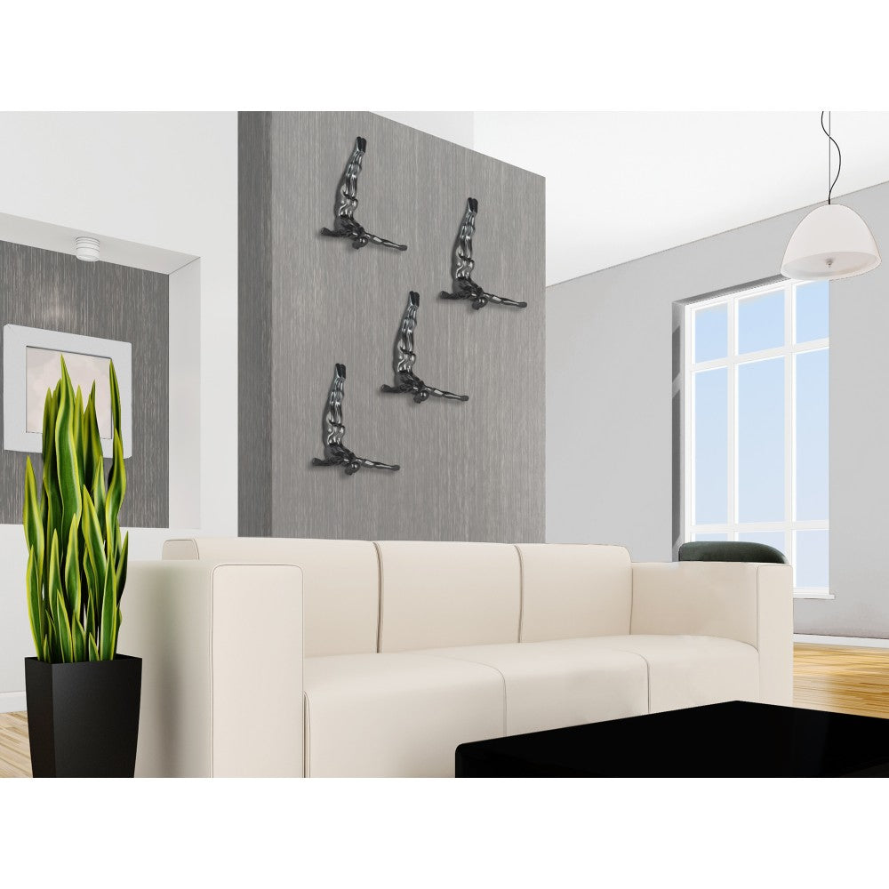 Skorter | Diver 22" Wall Decor Sculpture // Chrome