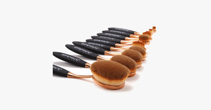 Skorter | Black and Gold Oval Brush Set
