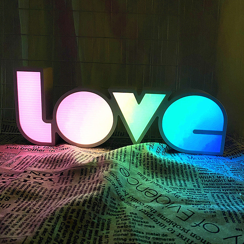 Skorter | Modern Art Deco waterproof PS LOVE letters LED table lamp for the bedroom