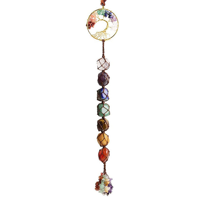 skorter | 7 Chakra Stone Healing Crystal Tree of Life Decoration