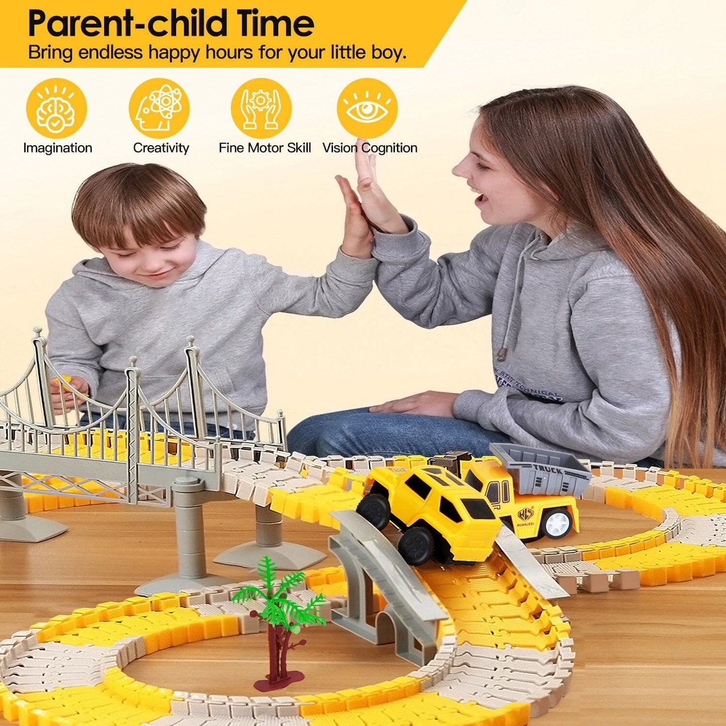 Skorter | 340-pieces: Construction Race Track Toy Set