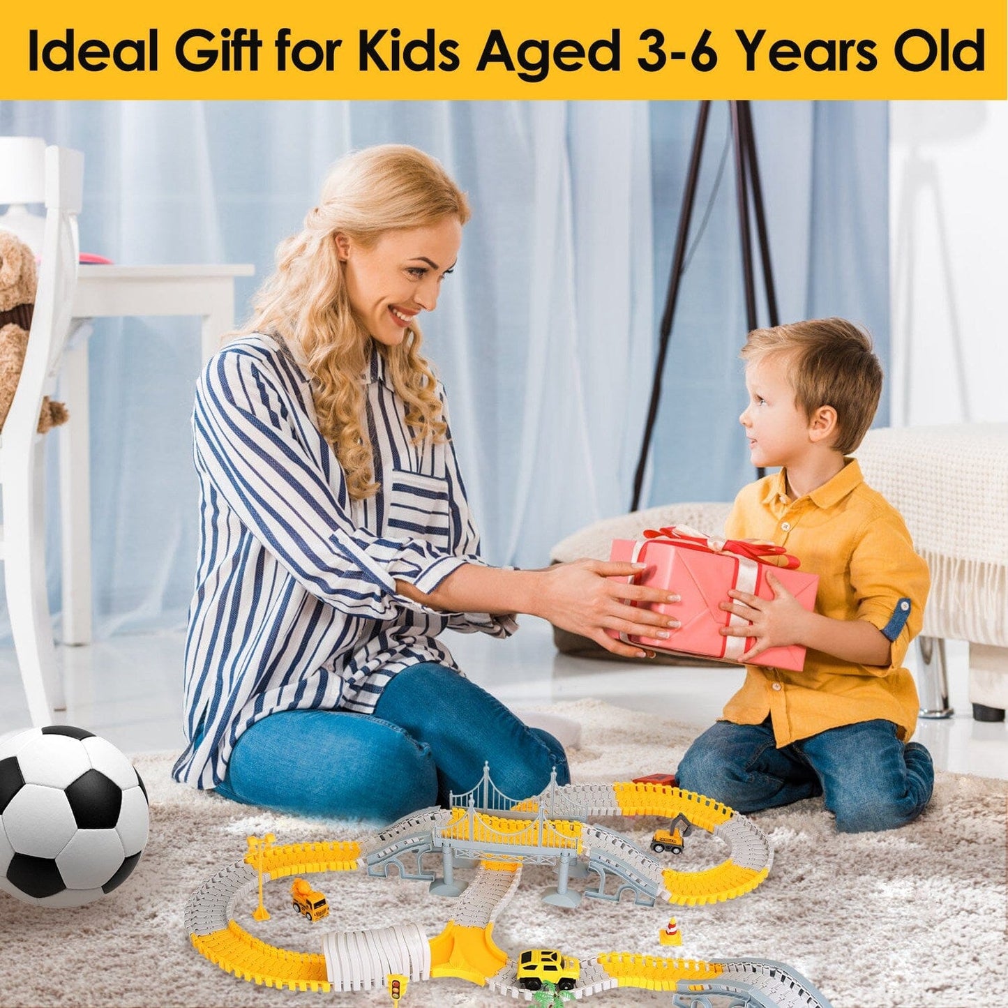 Skorter | 340-pieces: Construction Race Track Toy Set