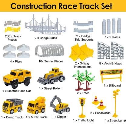 Skorter | 340-pieces: Construction Race Track Toy Set