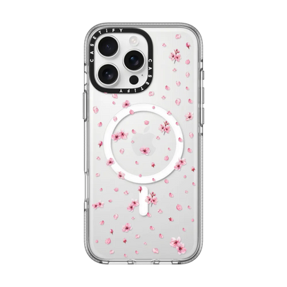 Skorter | Cherry Blossom Floral iPhone Case – Sakura Bloom & Rosy Pink Variants with MagSafe Holder