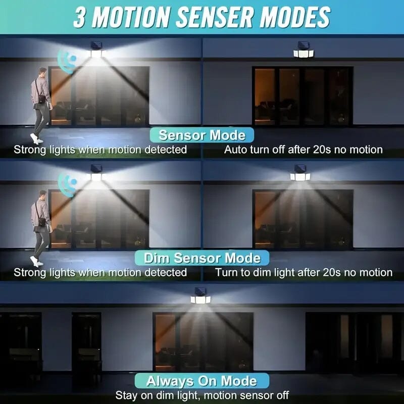 Skorter | 348 LED Motion Sensor Solar Light Outdoor with Remote Control
