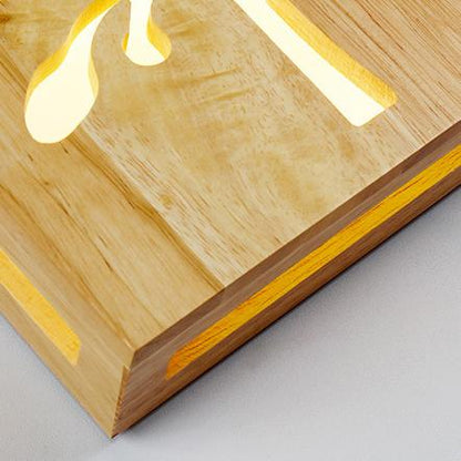 Skorter | NatureShine - Modern LED wall lamp made of solid wood with playful design