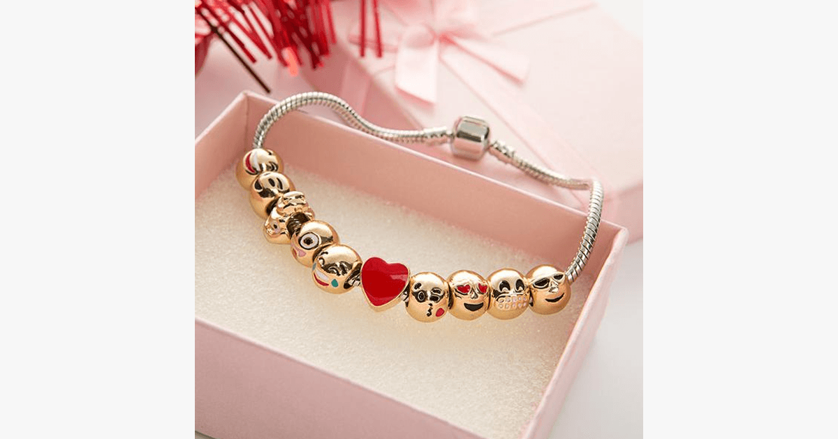 Skorter | Emoticon Bracelet - Expressive Charm Bracelet for Your Quirky Look
