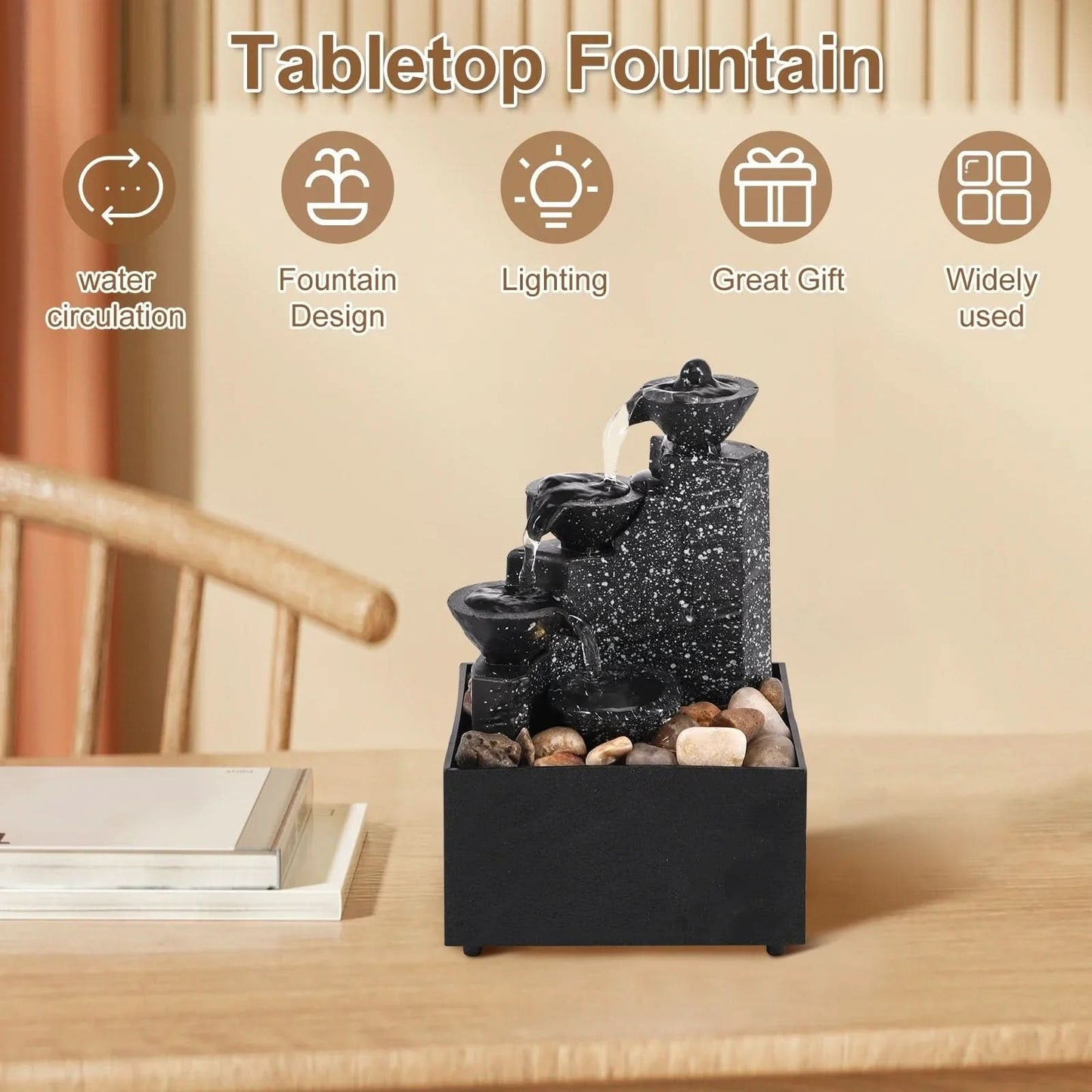 Skorter | RuheMoment LED Fountain – Soothing Atmosphere in Modern Form