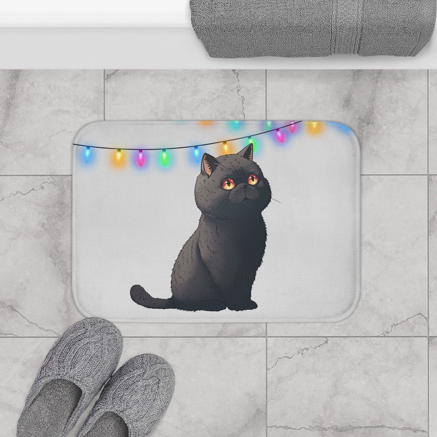 Skorter | Black Cat Bath Mat