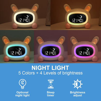 Skorter | BunnyTime - Cute Sleepytime Alarm Clock with Music and Night Light