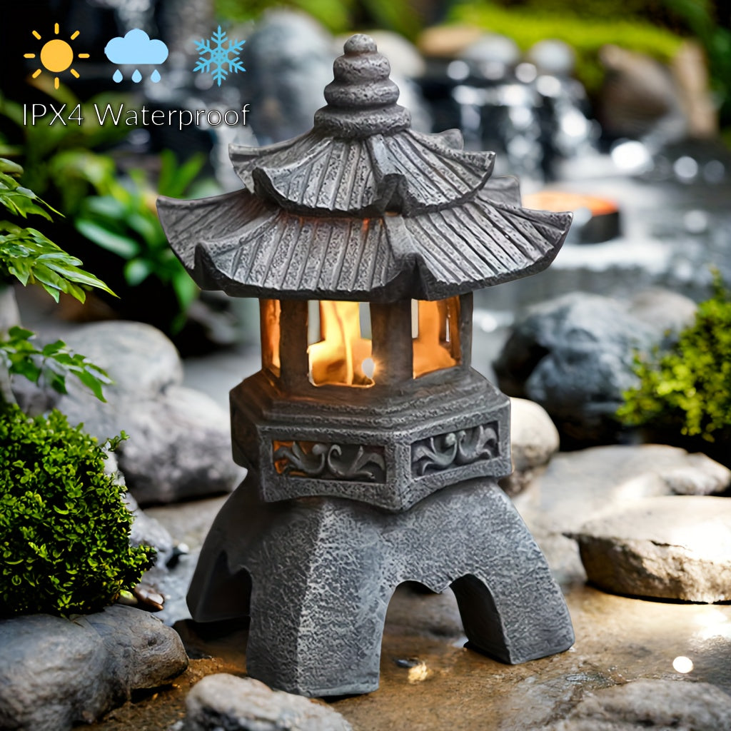 Skorter | LumiLicht - Solar Energy Pagoda Lantern statue, Zen decoration