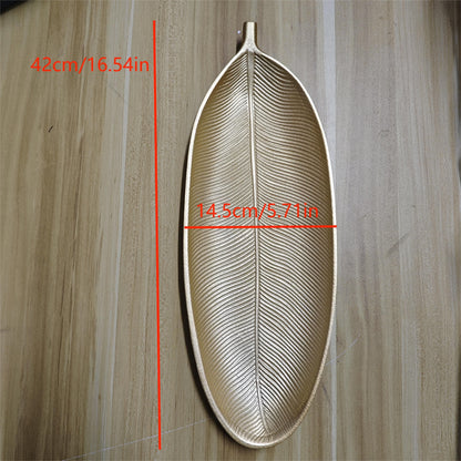 Skorter | LeafWood - Antique Leaf-Shaped Wooden Tray | Jewelry & Key Tray