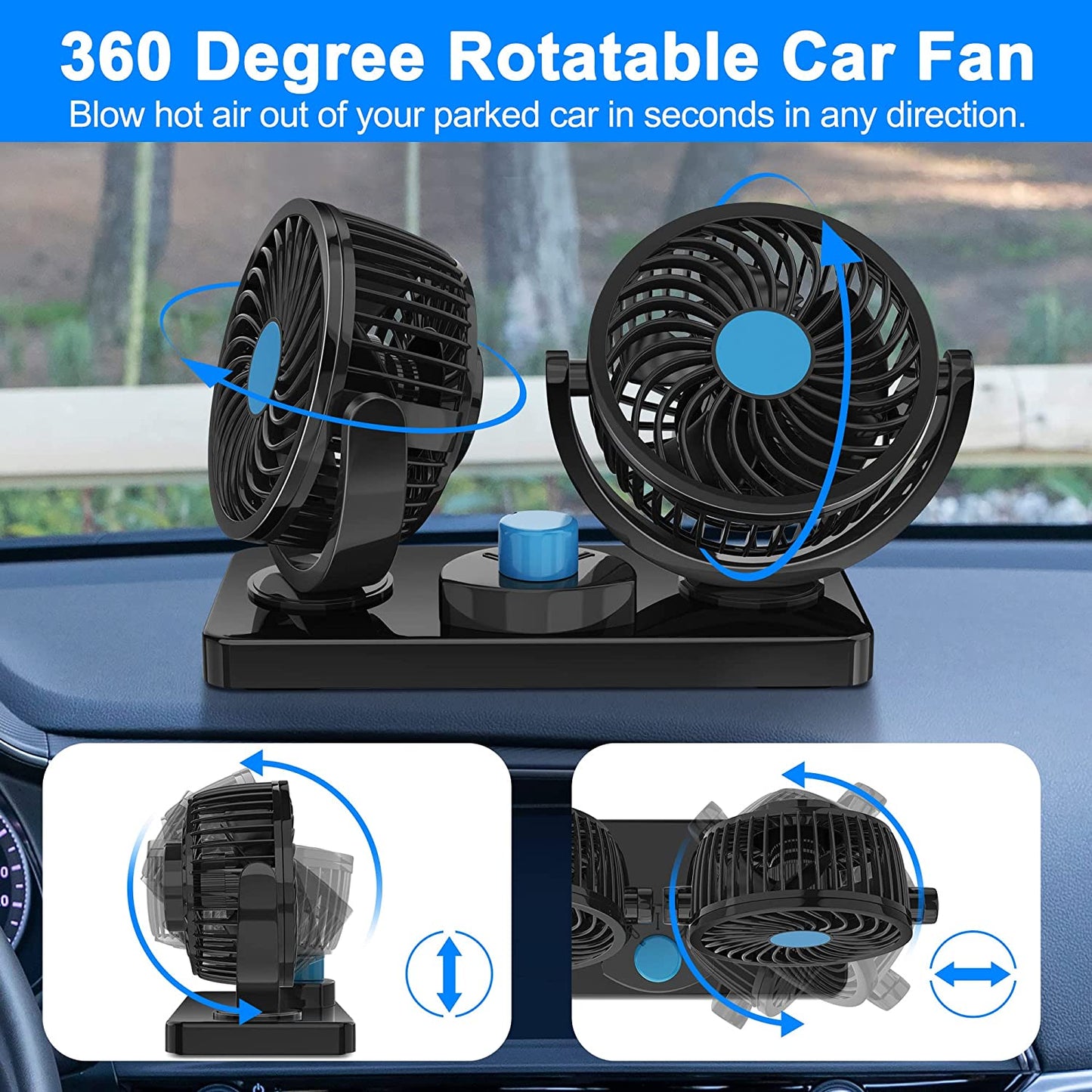Skorter | 360 Degree Rotatable Car Fan