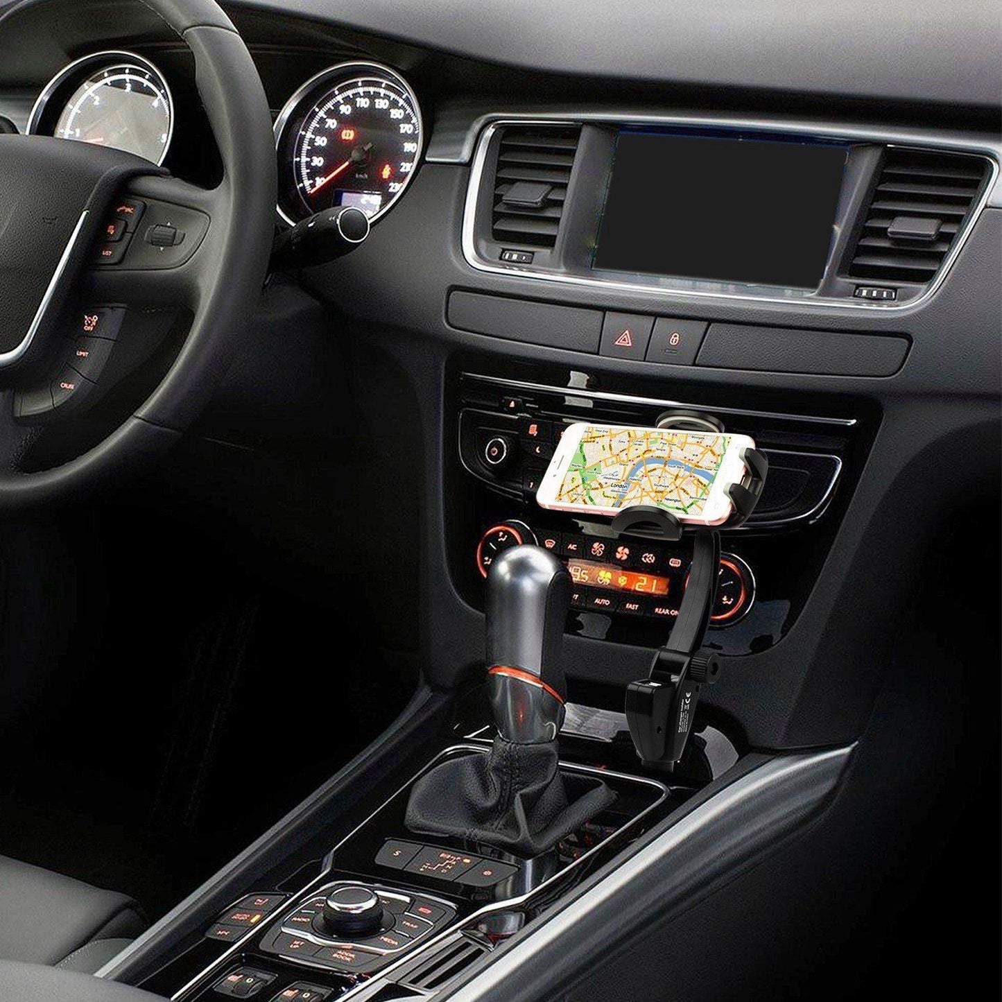 Skorter | 360° Dual USB Smartphone Mount Car Charger