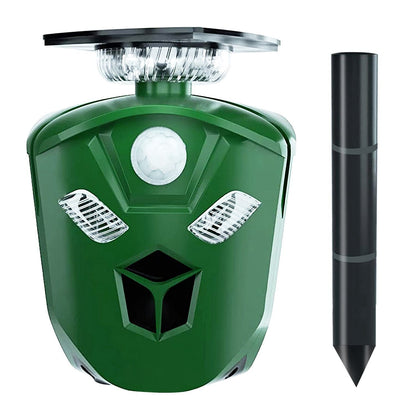 Skorter | 360° Electric Solar Powered Ultrasonic Repeller with Motion Sensor LED Flashlight
