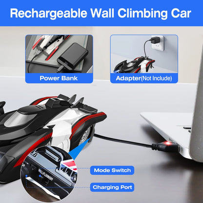 Skorter | 360° Rotating Electric Wall-Climbing Remote Control Car with Dual Mode