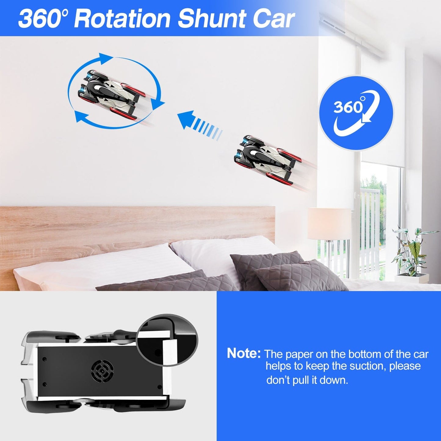 Skorter | 360° Rotating Electric Wall-Climbing Remote Control Car with Dual Mode