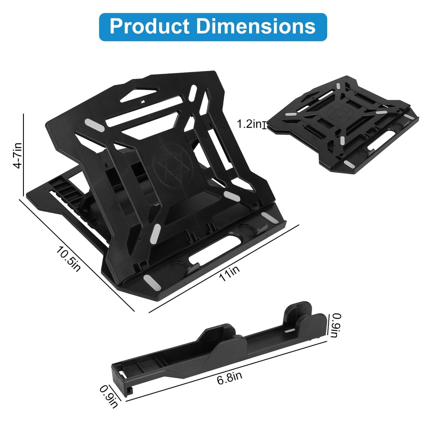 Skorter | 360º Rotation Laptop Height Adjustable Stand with Phone Stand 8 Level Adjustable Height