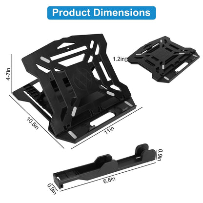 Skorter | 360º Rotation Laptop Height Adjustable Stand with Phone Stand 8 Level Adjustable Height