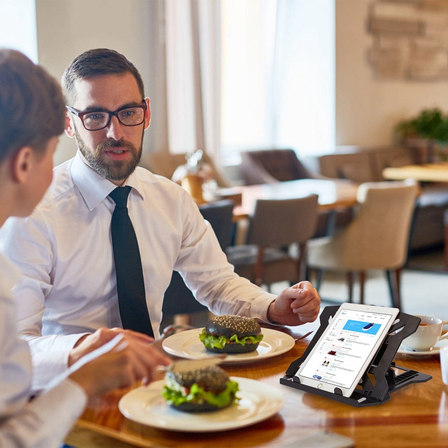 Skorter | 360º Rotation Laptop Height Adjustable Stand with Phone Stand 8 Level Adjustable Height