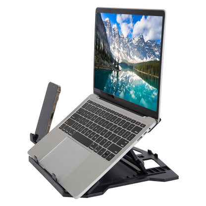 Skorter | 360º Rotation Laptop Height Adjustable Stand with Phone Stand 8 Level Adjustable Height
