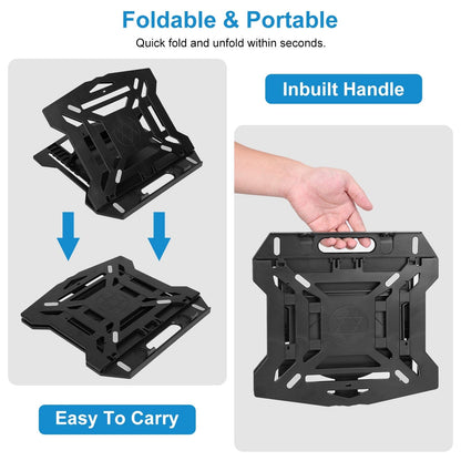 Skorter | 360º Rotation Laptop Height Adjustable Stand with Phone Stand 8 Level Adjustable Height