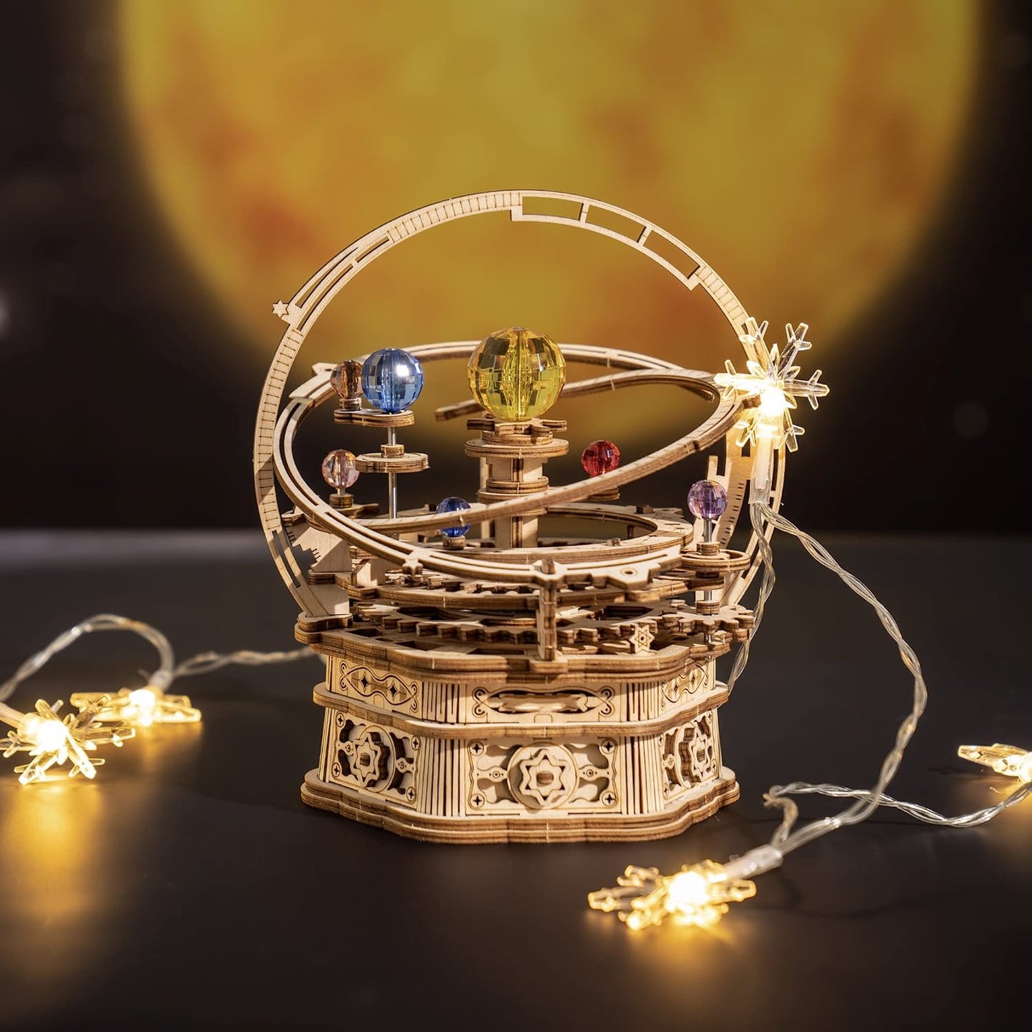 Skorter | DIY 3D Wood Rotating Starry Sky Mechanical Music Box