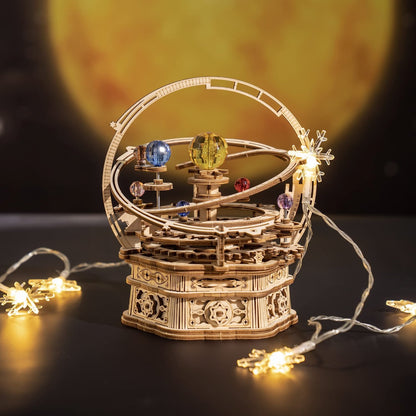 Skorter | DIY 3D Wood Rotating Starry Sky Mechanical Music Box