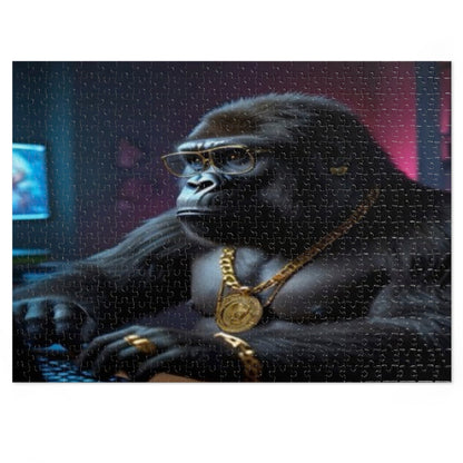 Skorter | Cool Blinged-Out Gorilla Puzzle (30, 110, 252, 500 Pieces)
