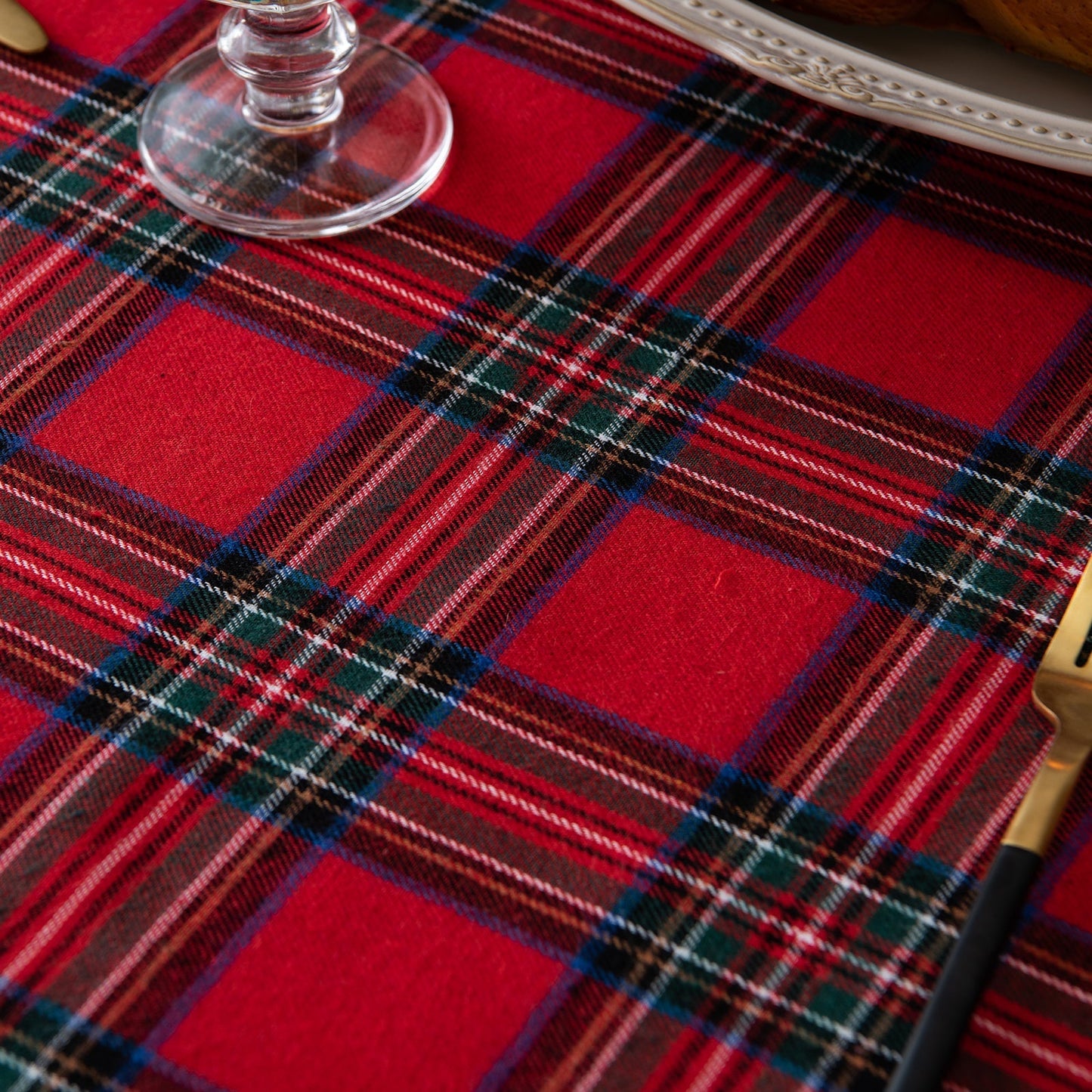 Skorter | Christmas Party Traditional Scottish Check Pattern Tablecloth