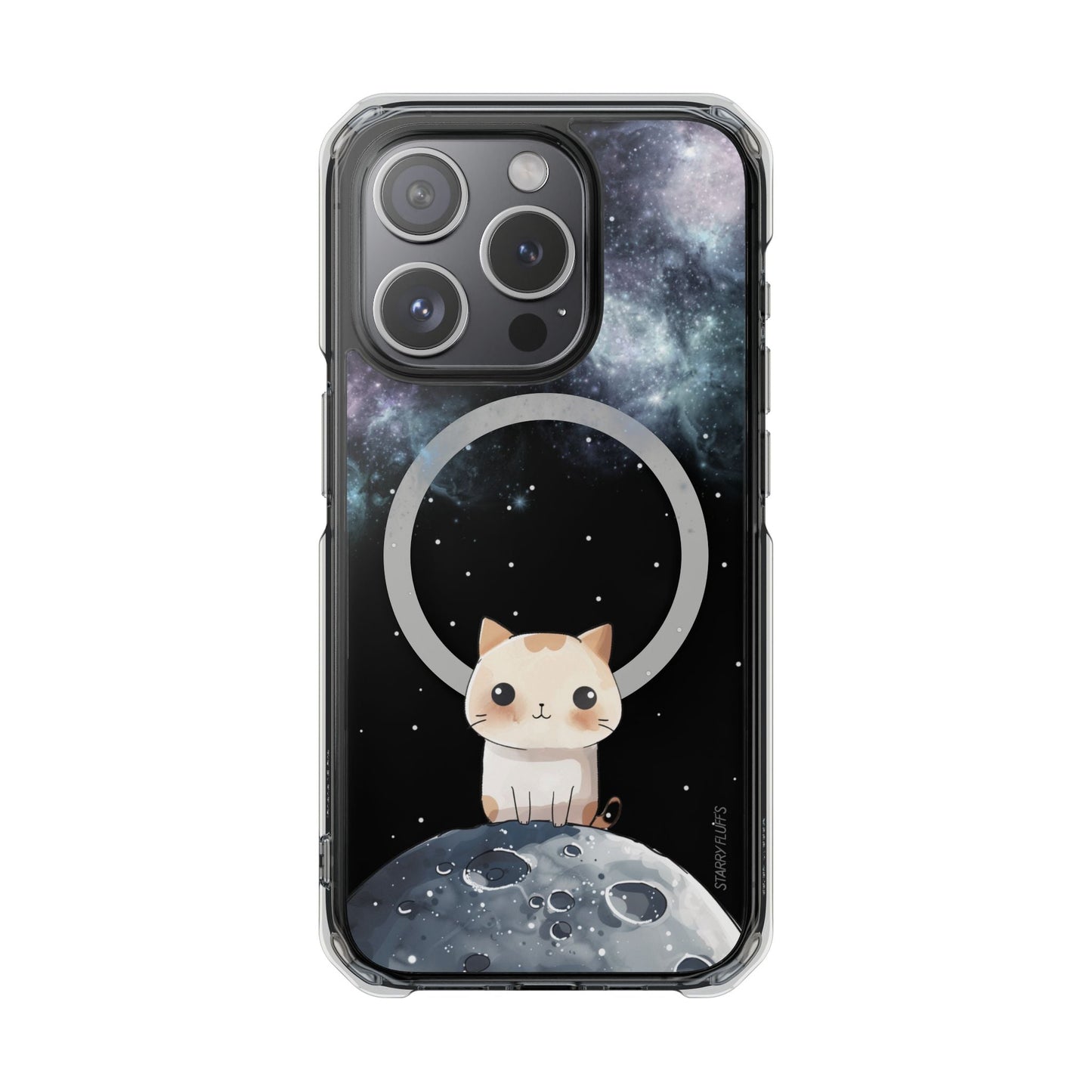 Skorter | Fluff's - Cosmo the Cat in Space Magnetic Clear Case for iPhone Series