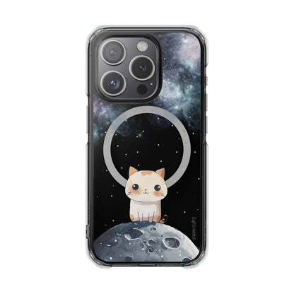 Skorter | Fluff's - Cosmo the Cat in Space Magnetic Clear Case for iPhone Series