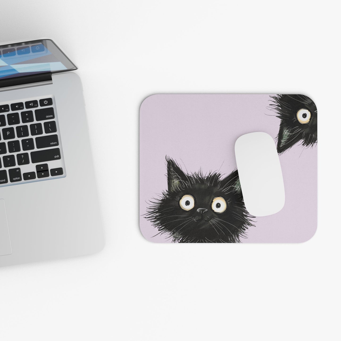 Skorter | Black Cat Mouse Pad
