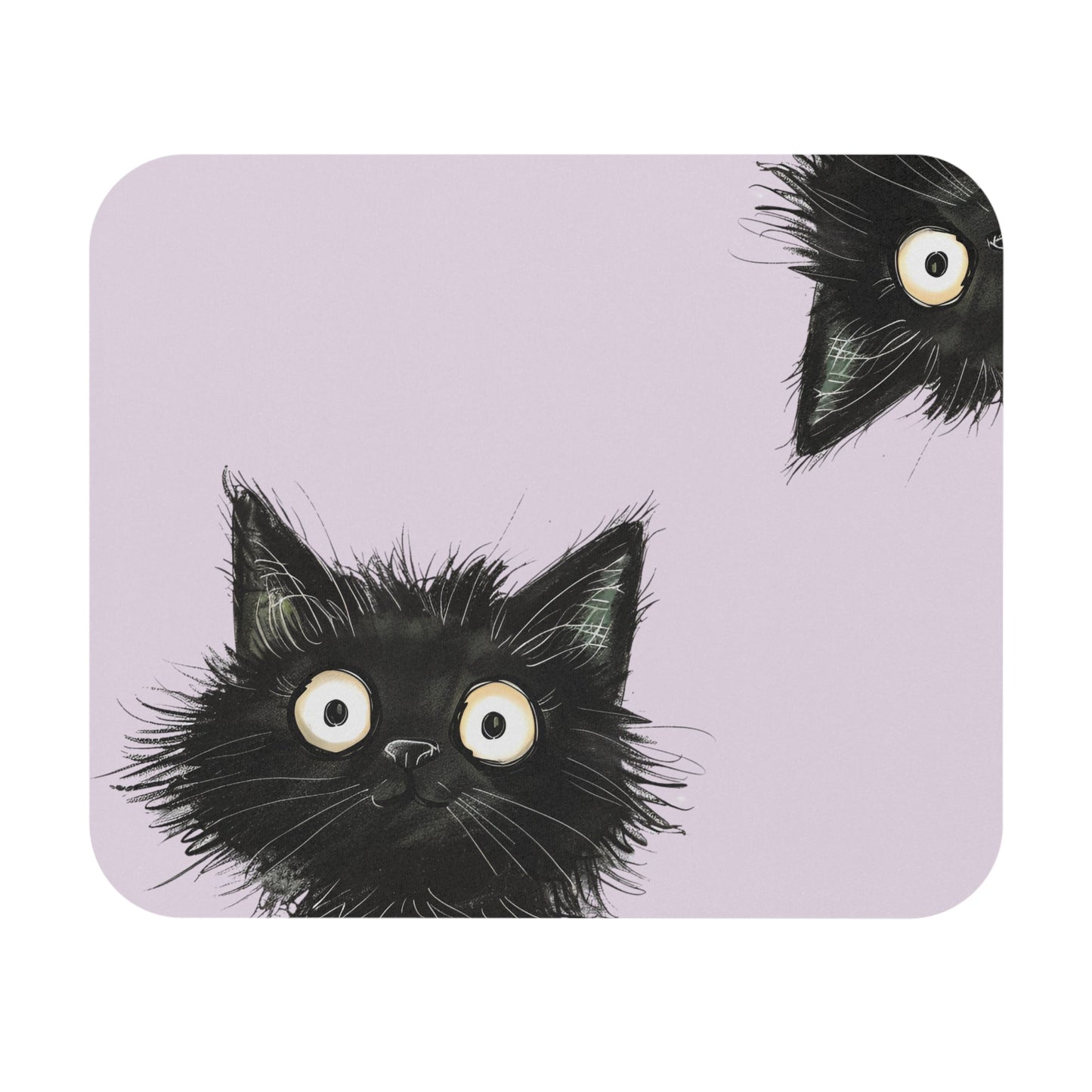 Skorter | Black Cat Mouse Pad