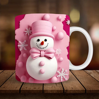 skorter | 3d Snowman Ceramic Mug - Fun Christmas Gift