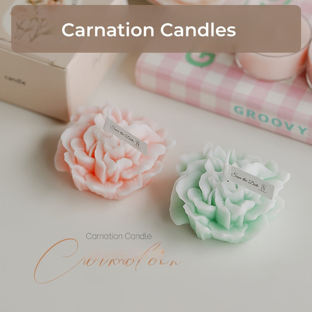 Skorter | 1pc Carnation Scented Candle – Decorative Candle for Mother's Day, Valentine's Day and Christmas