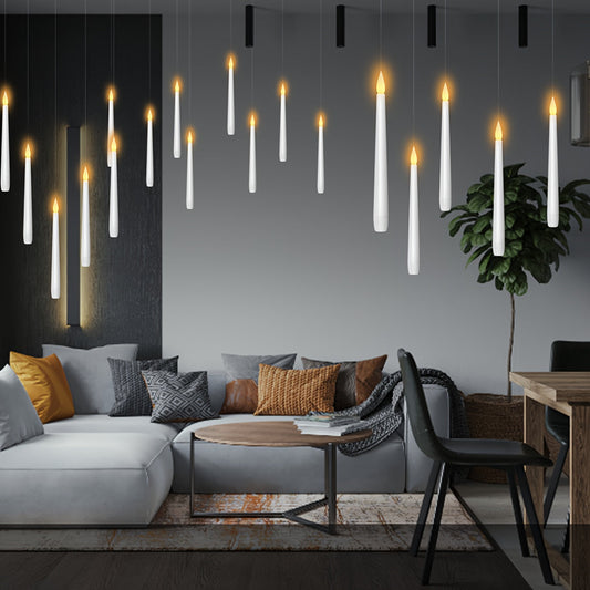 Skorter | 12-Piece Set LED Floating Candles with Remote Control – Battery Operated, Perfect for Christmas, Halloween & Home Decoration