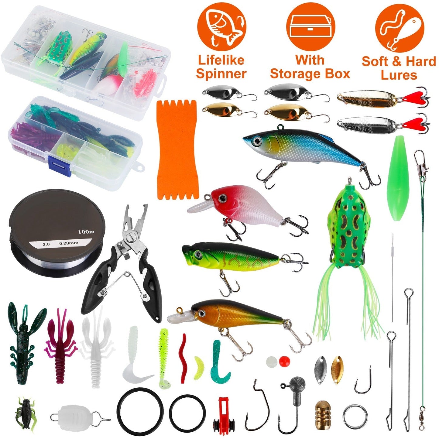 Skorter | 383-pieces: Fishing Lure Equipment Box